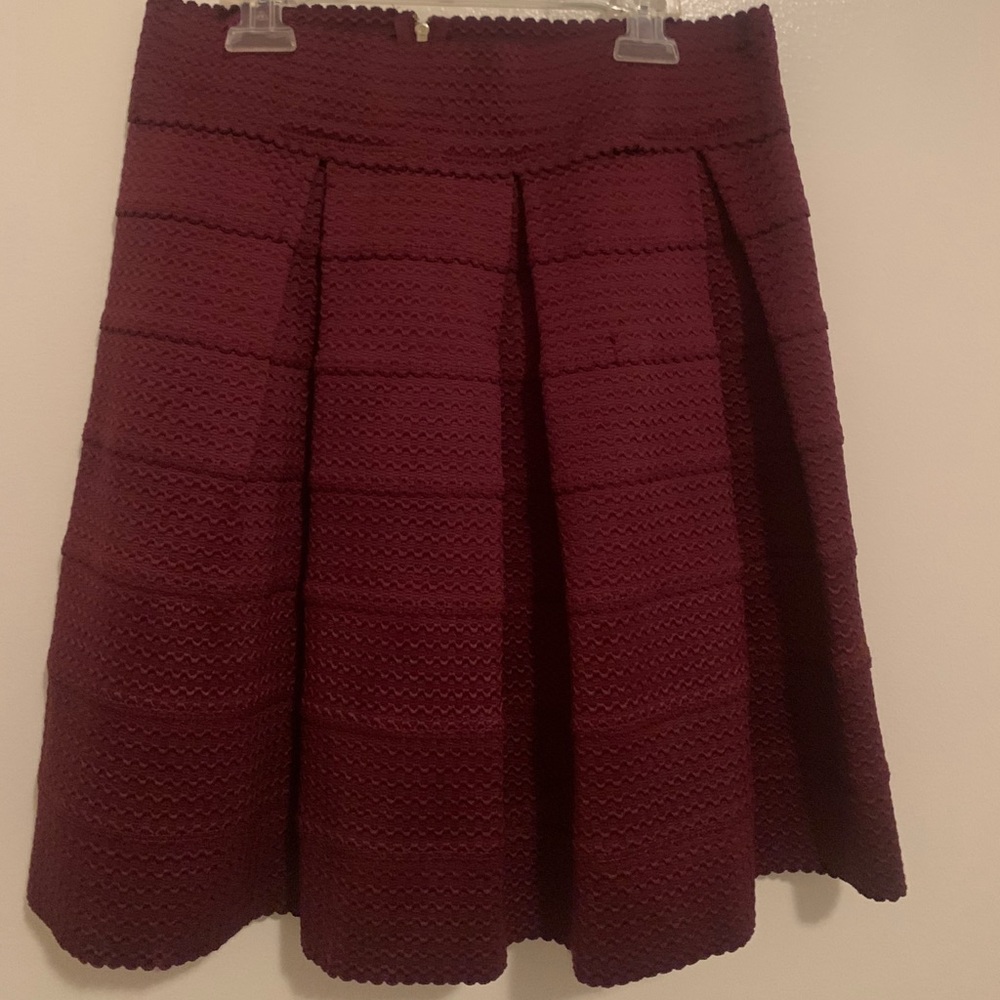 Burgundy Ruffled Skirt